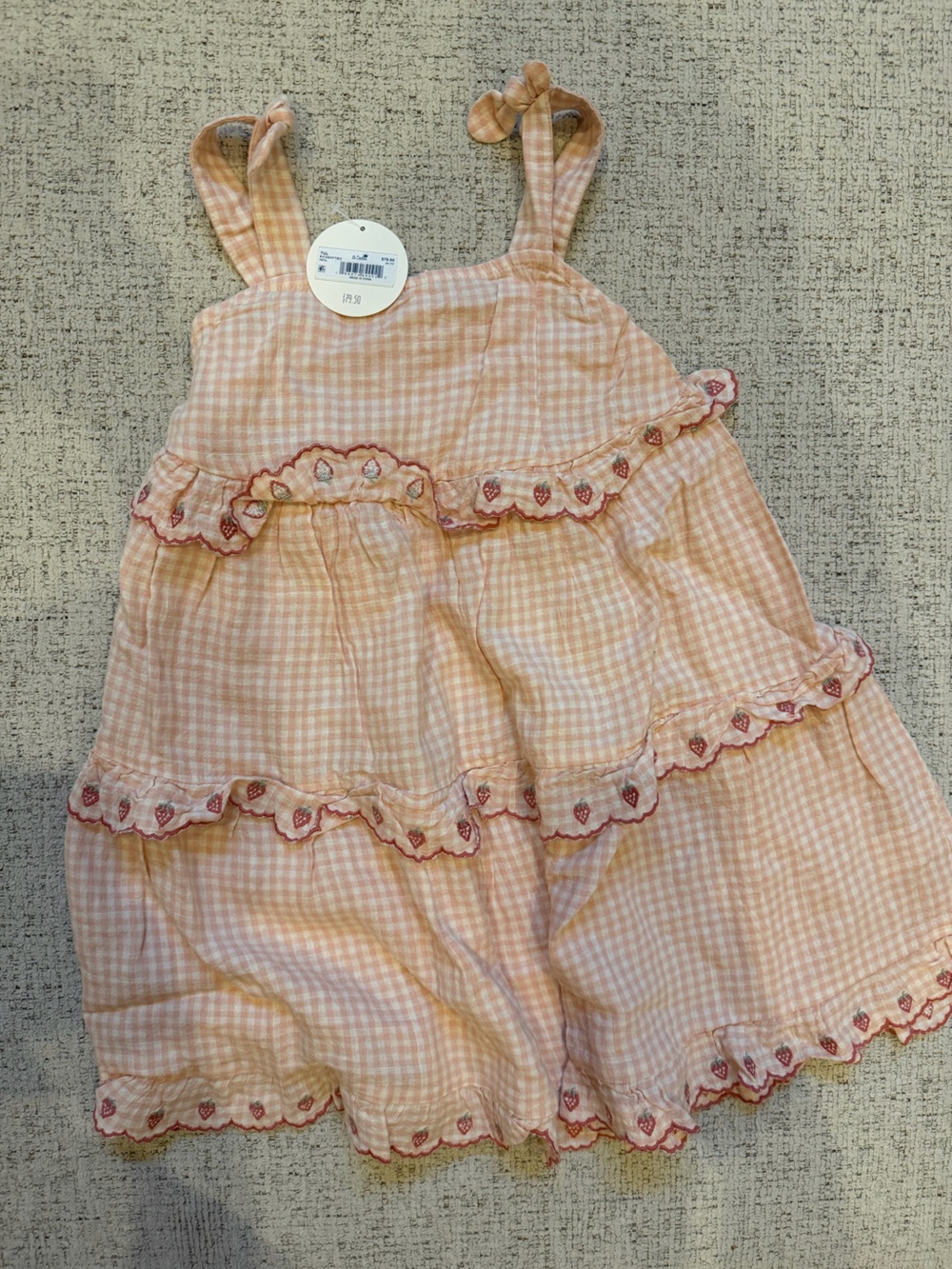 Rylee + Cru Strawberry Gingham Dress